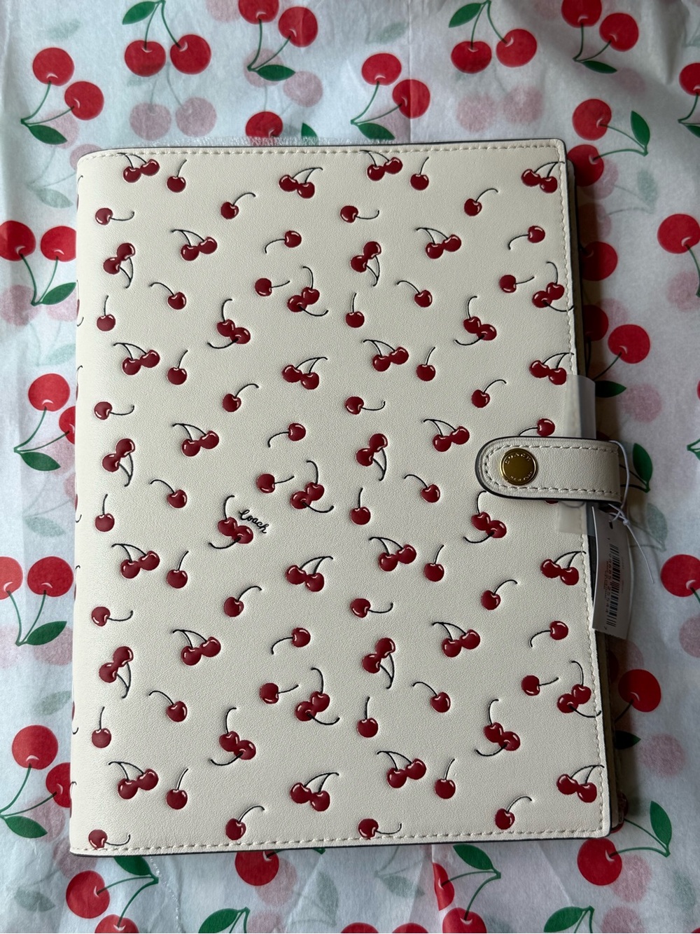 🍒 COACH CHERRY PRINT NOTEBOOK 🍒 NWT 🍒 - Picture 15 of 16